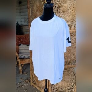 True Religion White T-Shirt with Black Logo_XL